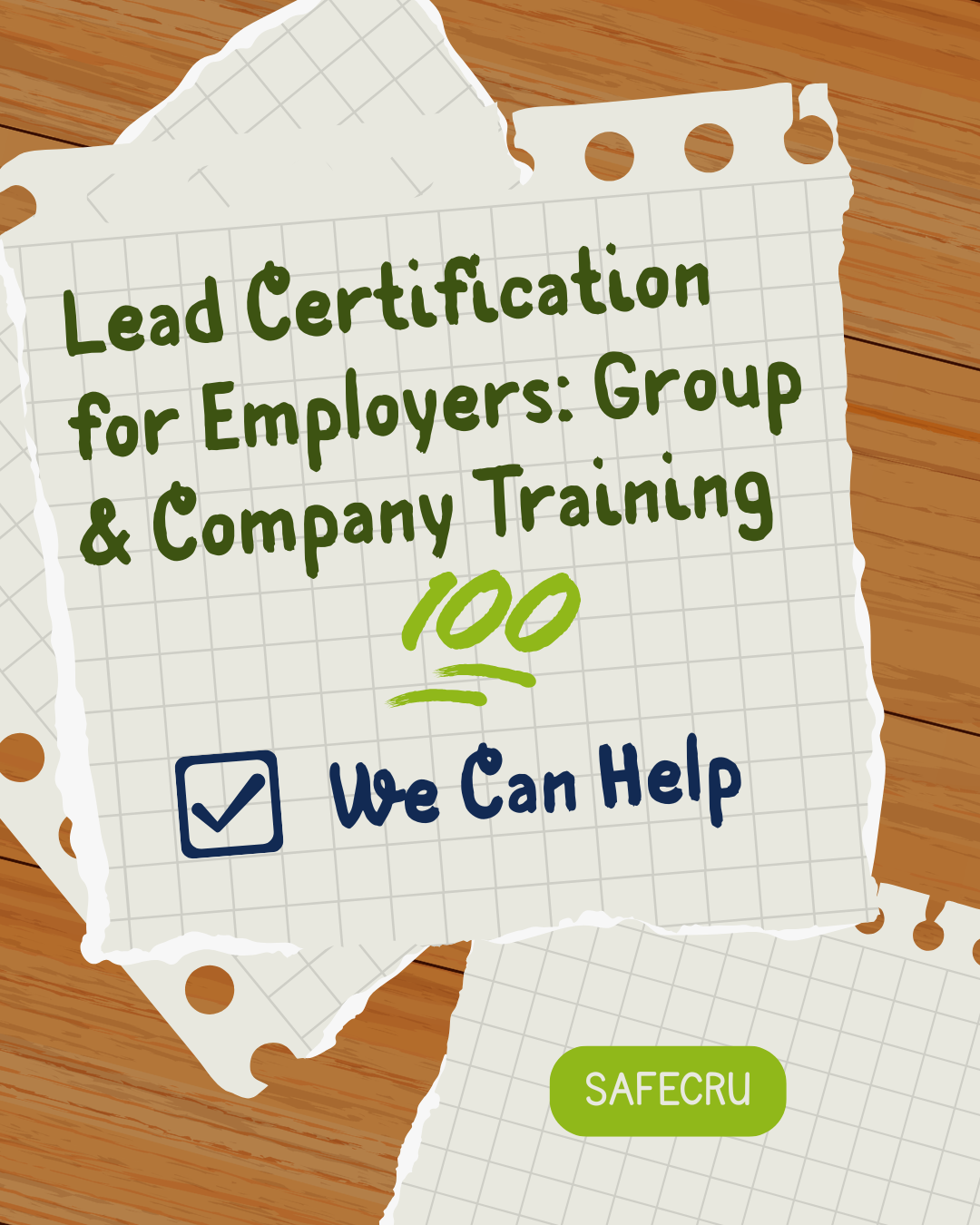 Group and company lead certification training for employer crews